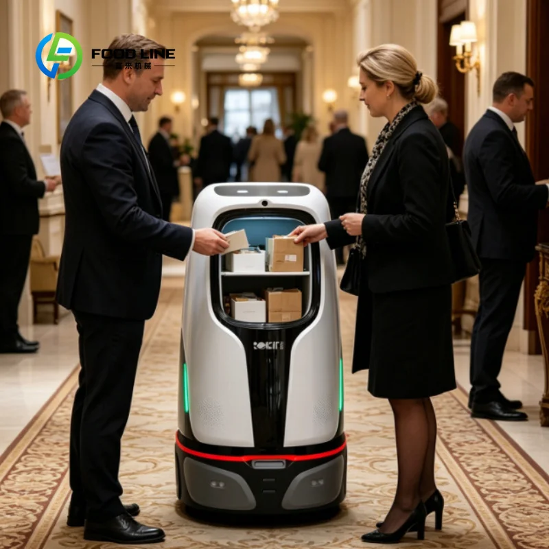 Customized Hotel Service Delivery Robot Auto Cruise Reception Robot for Hotel Lobby Office Goods Automatic Transport Service