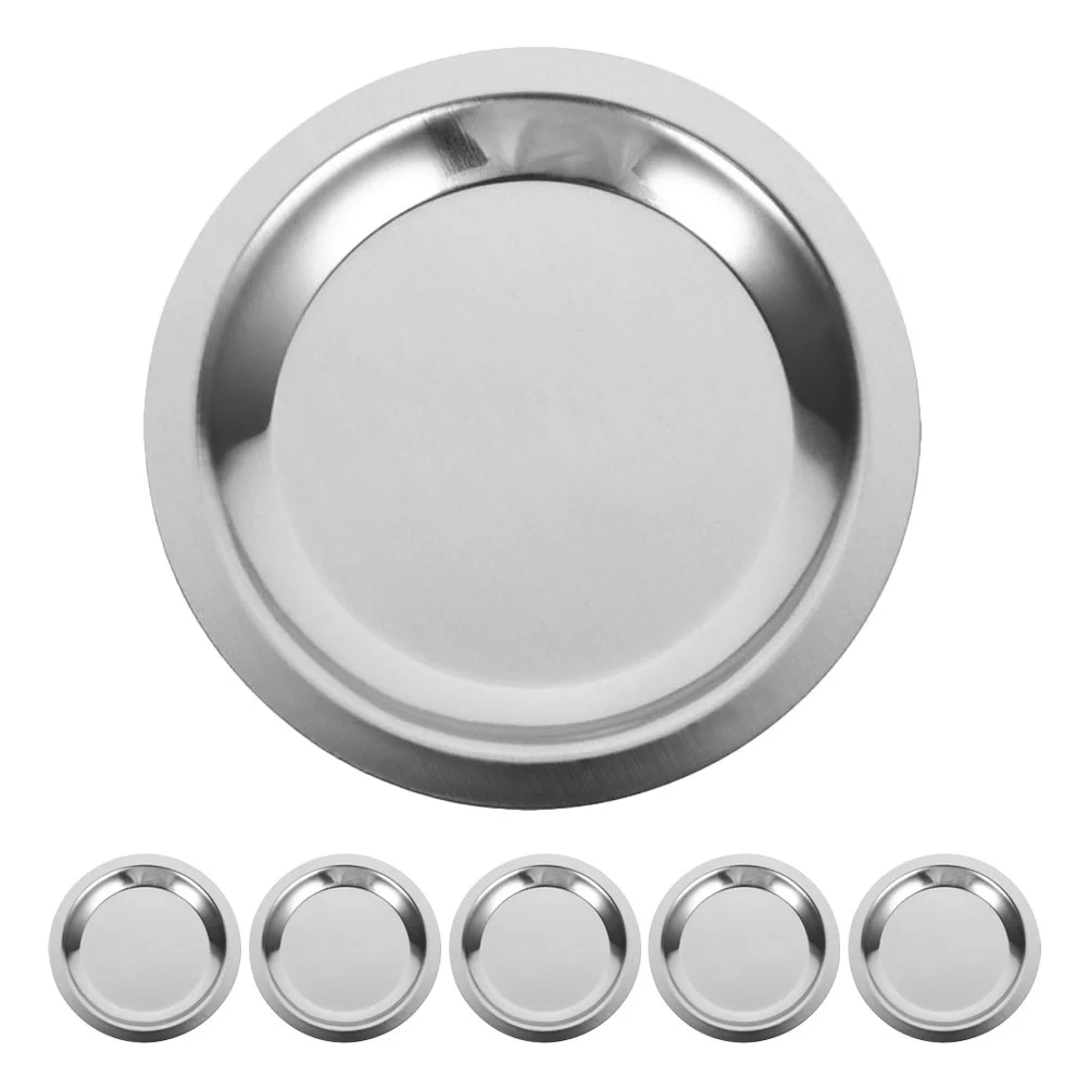 

6 Pcs Stainless Steel Wine Bottle Coaster Heat Resistant Metal Red Wine Pad Kitchen Coasters Bottle Mat Home Decor