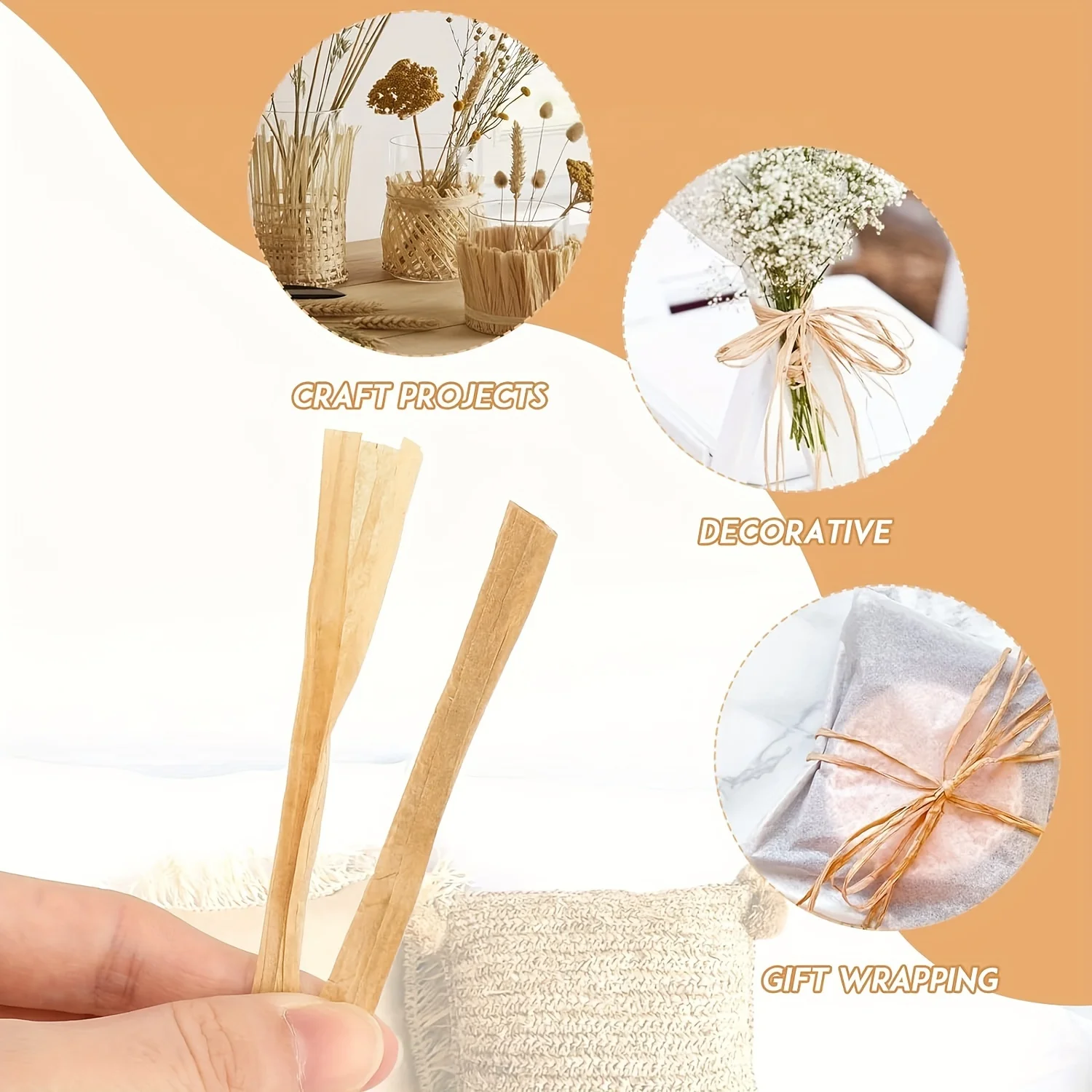 شريط ورقي للرافية ، شريط تغليف ورقي ، شرائط تغليف للهدايا ، ديكور الحفلات ، ديكور الحرف اليدوية ، قدم