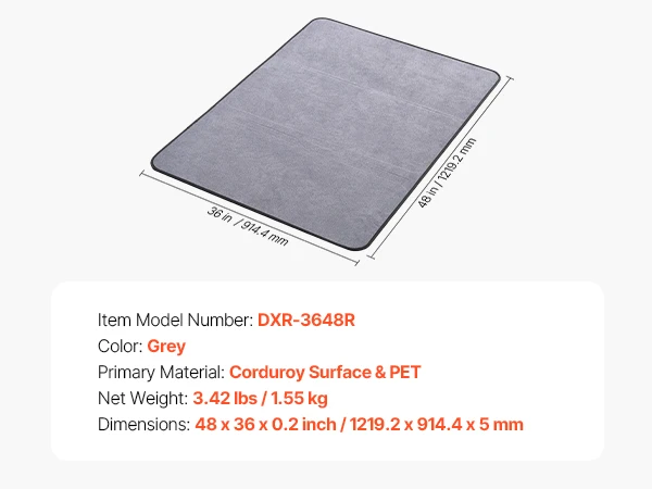 VEVOR Chair Mat Plastic Floor Protector Rug with Studded Non-Slip & Easy to Clean Smooth Glide Under Desk Rug for Home Office