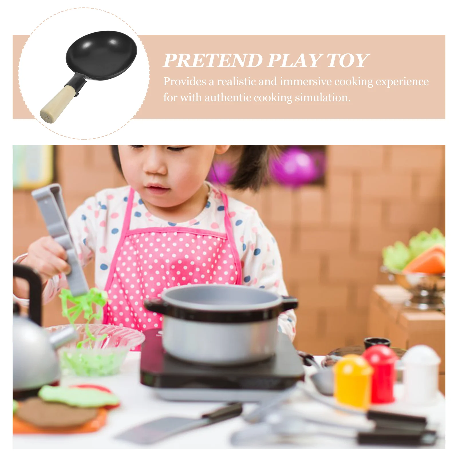 Mini Wok Spielen Simulation Spielzeug Miniatur Küche Gadgets Kleine Kochgeschirr Spielzeug Utensil Pretend