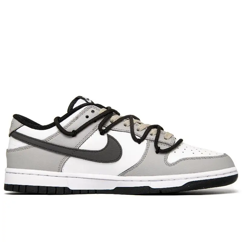 【Customize】Nike Dunk Skateboarding Shoes Men Low-top Black/white/gray Sneakers shoes DD1391-100