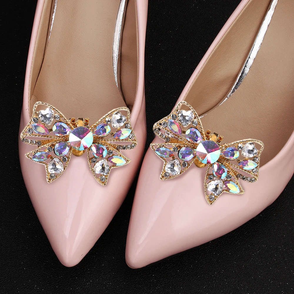 1Pc Shiny Shoes Clips Women High Heel Rhinestone Wedding Bride Shoes Charm Buckle Decorations Jewelry Shoes Accessories