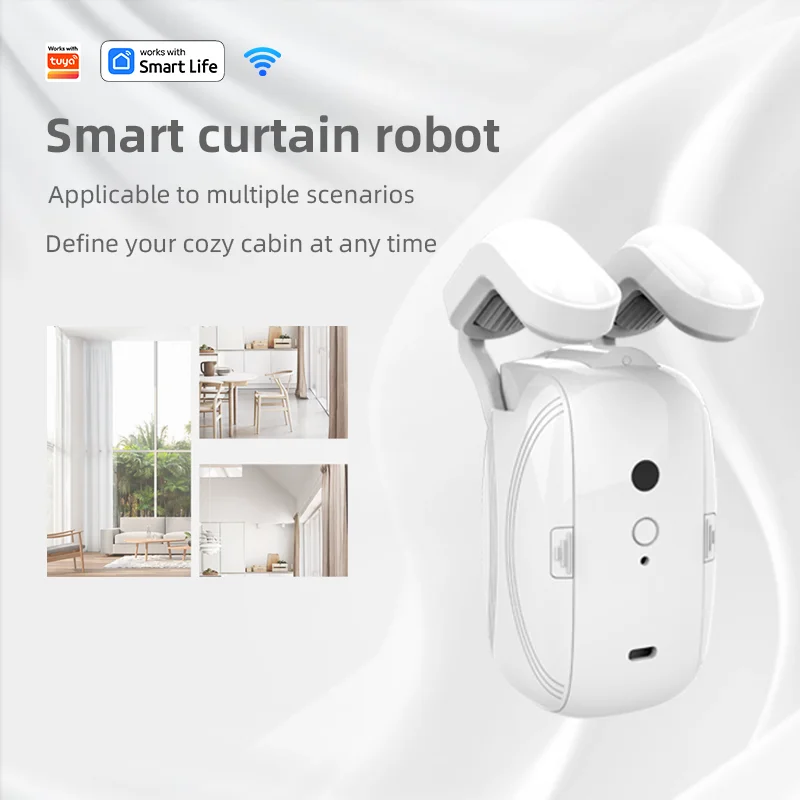 Smart home curtain machine Smart curtain opener APP remote control Roman pole track suitable for living rooms and bedrooms