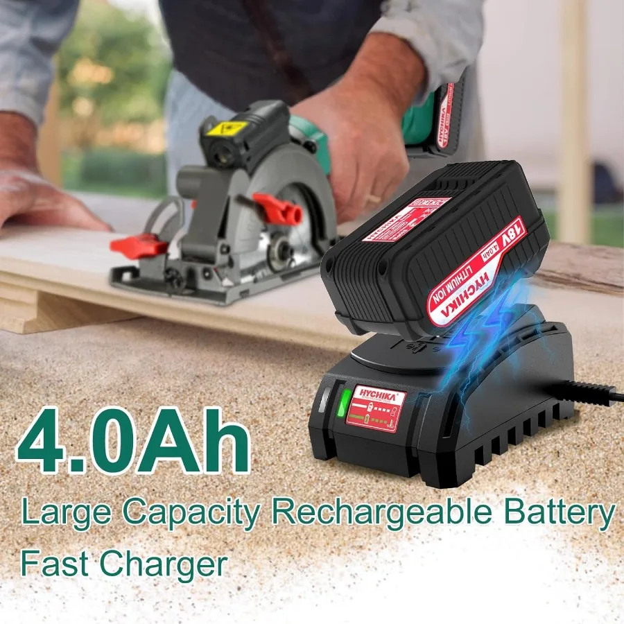 منشار دائري لاسلكي 18 فولت منشار دائري صغير مع بطارية 4.0 أمبير في الساعة 3 شفرات 41 2 49 10 3500 دورة في الدقيقة أقصى عمق القطع: 90 (48 مم)