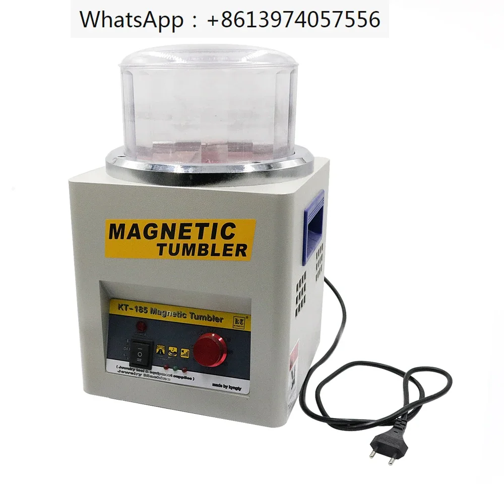 KT-185 magnetic polishing machine Tumbler 2000 RPM Finisher 7.3 inch Magnetic Polisher with Adjustable Speed for Jewelry