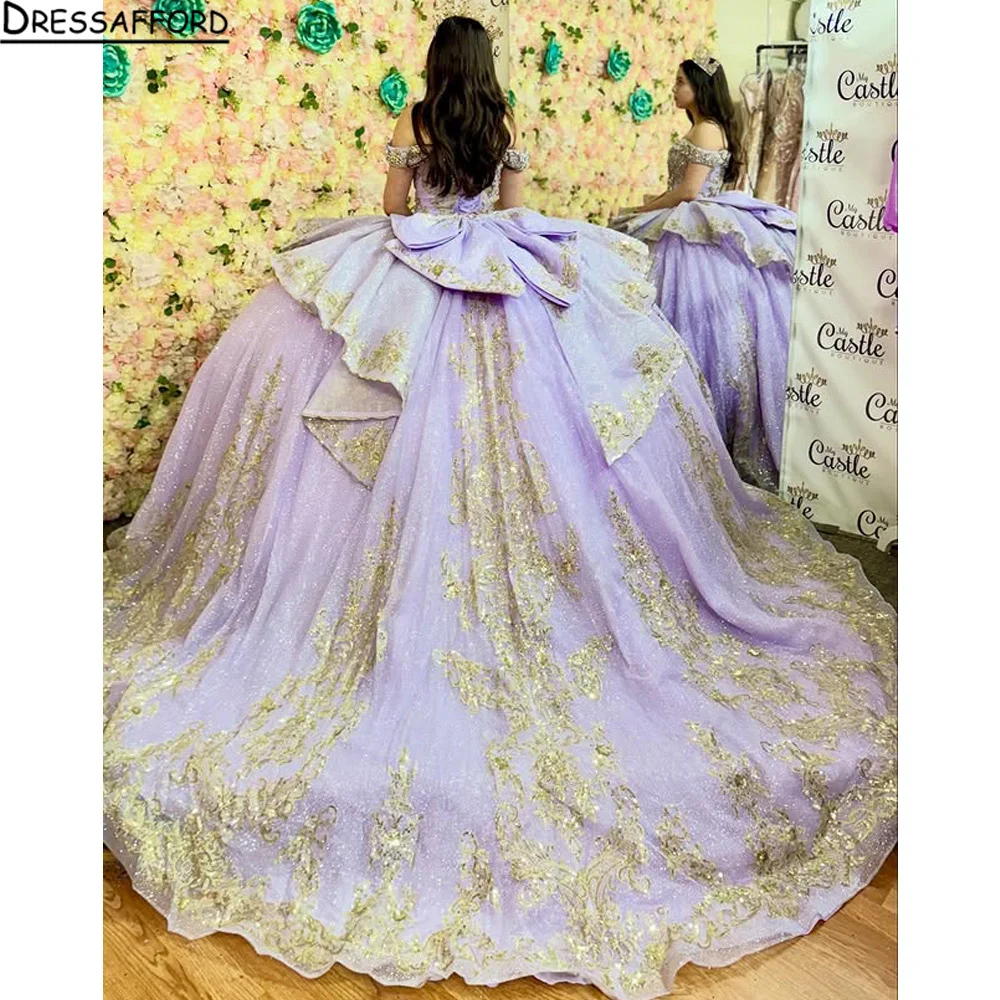 

Блестящие бальные платья для квинсеаньеры без рукавов, на шнуровке, с бантом, из фатина, Vestidos de 15 años Quinceañera 2026, на заказ