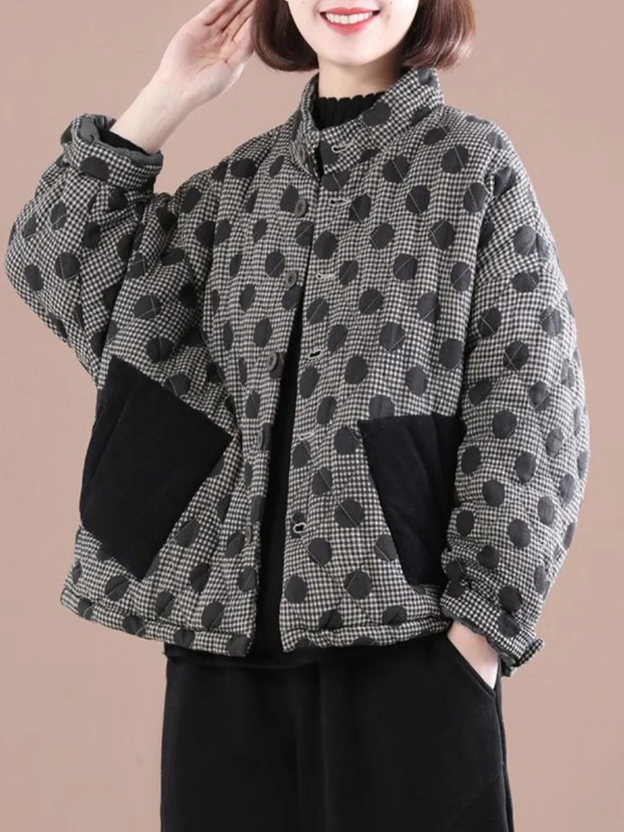 chaqueta-de-algodon-con-estampado-de-diamantes-grandes-estilo-retro-para-mujer-conjunto-de-dos-piezas-de-ropa-de-algodon-aco
