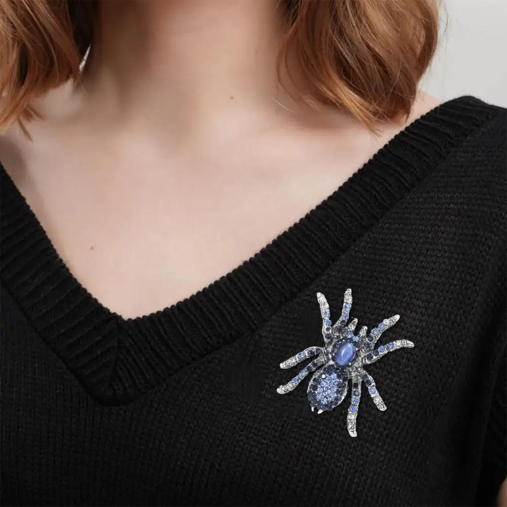 Rhinestone Vintage Insect Brooch Spider Shape Brooch Women Overcoat Accessories Women Painted Pin Lady Gifts