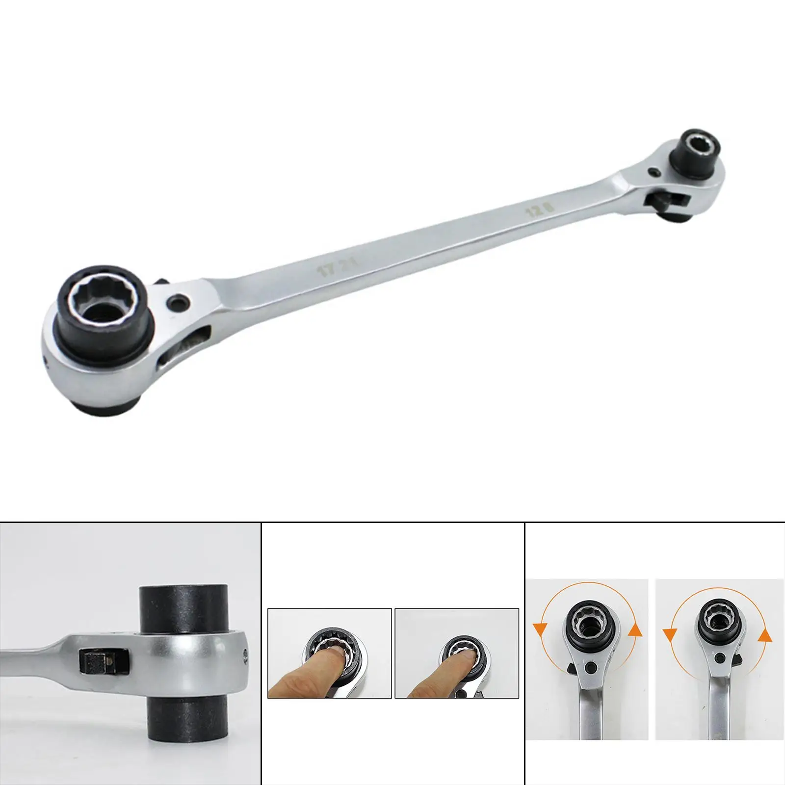 Doppelkopf-Ratschenschlüssel, 72 Ratschenringe, Handwerkzeuge