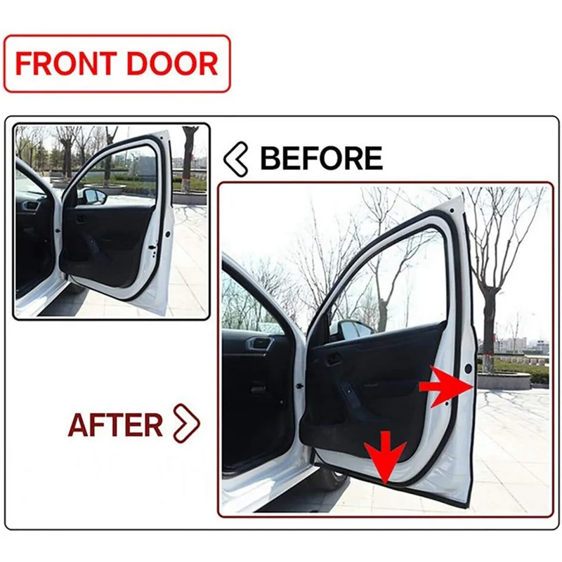 دائم-6 قطعة المطاط السيارات شرائط عزل الباب عدة سيارة كاملة ختم شريط عازل للصوت ل تسلا نموذج S #4