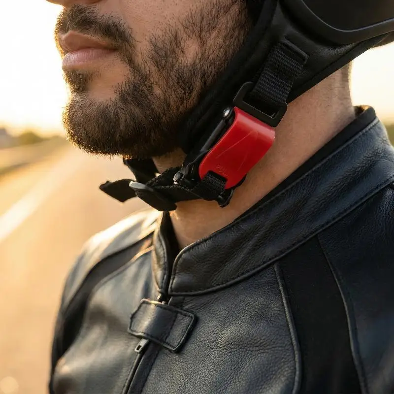 【L】Quick Release Buckle Double D Ring Motorcycle Helmet Clip Strong Safety Lock for Daily Riding and Motor