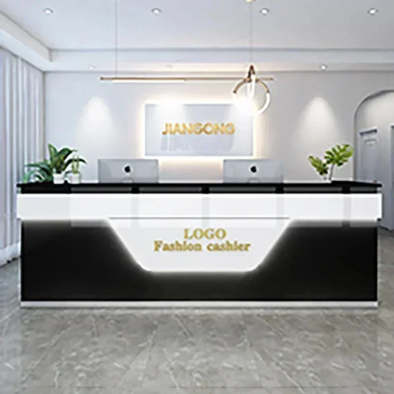 Stylish Light Luxury Reception Desk for Church Counter and Check-In Areas