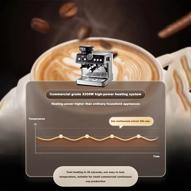 Wholesale Premium Quality Double Boiler Multi Function Coffee Maker Best Price Commercial Household Coffee Machine