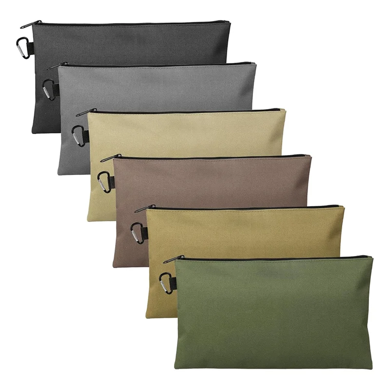 Сумка для инструментов ABNG, маленькая сумка для инструментов 12 дюймов, 6 шт., многофункциональная сумка-органайзер для хранения с подвесной молнией