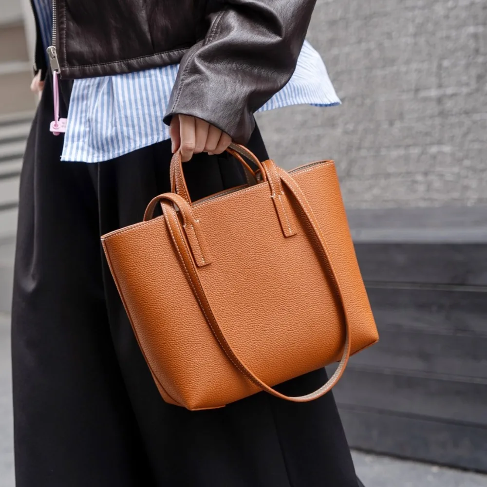 

Нишевый дизайн, простая кожаная классическая сумка в стиле ретро, первый слой из воловьей кожи, высококачественная модная универсальная женская сумка большой вместимости