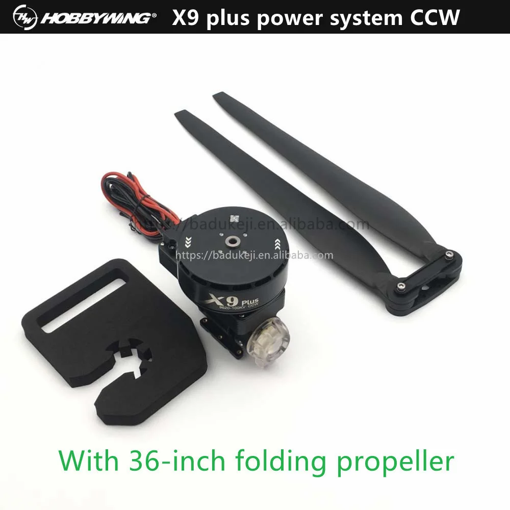 Sistema de energia do motor Hobbywing X9 Plus (6-14S LiPo) com hélice 36190 de 36 polegadas para drones de pulverização de proteção de plantas agrícolas