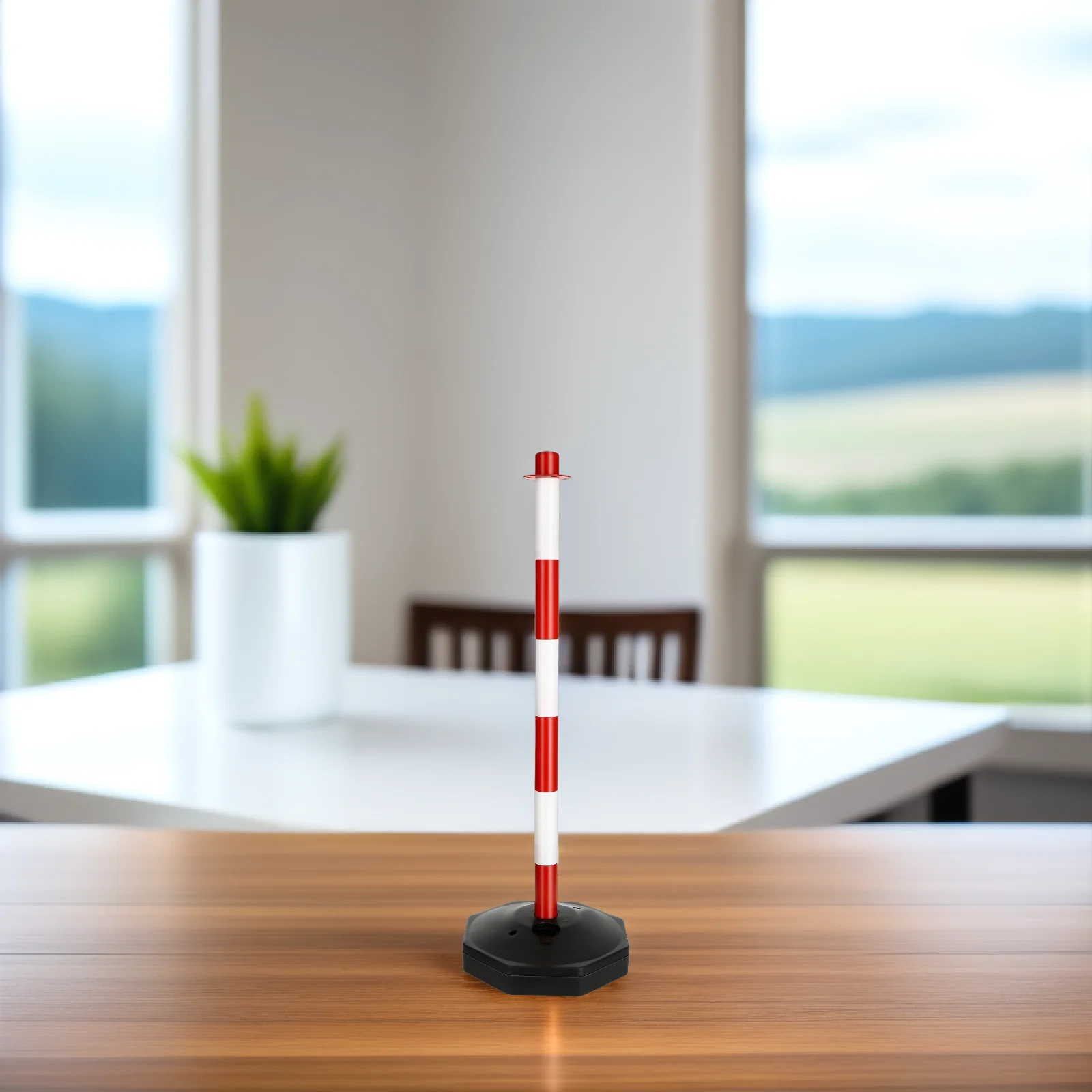 

Warning Column Red White Elastic Isolation Pile Fillable Base Anti-Collision Traffic Barricade Road Safety Facility Outdoor