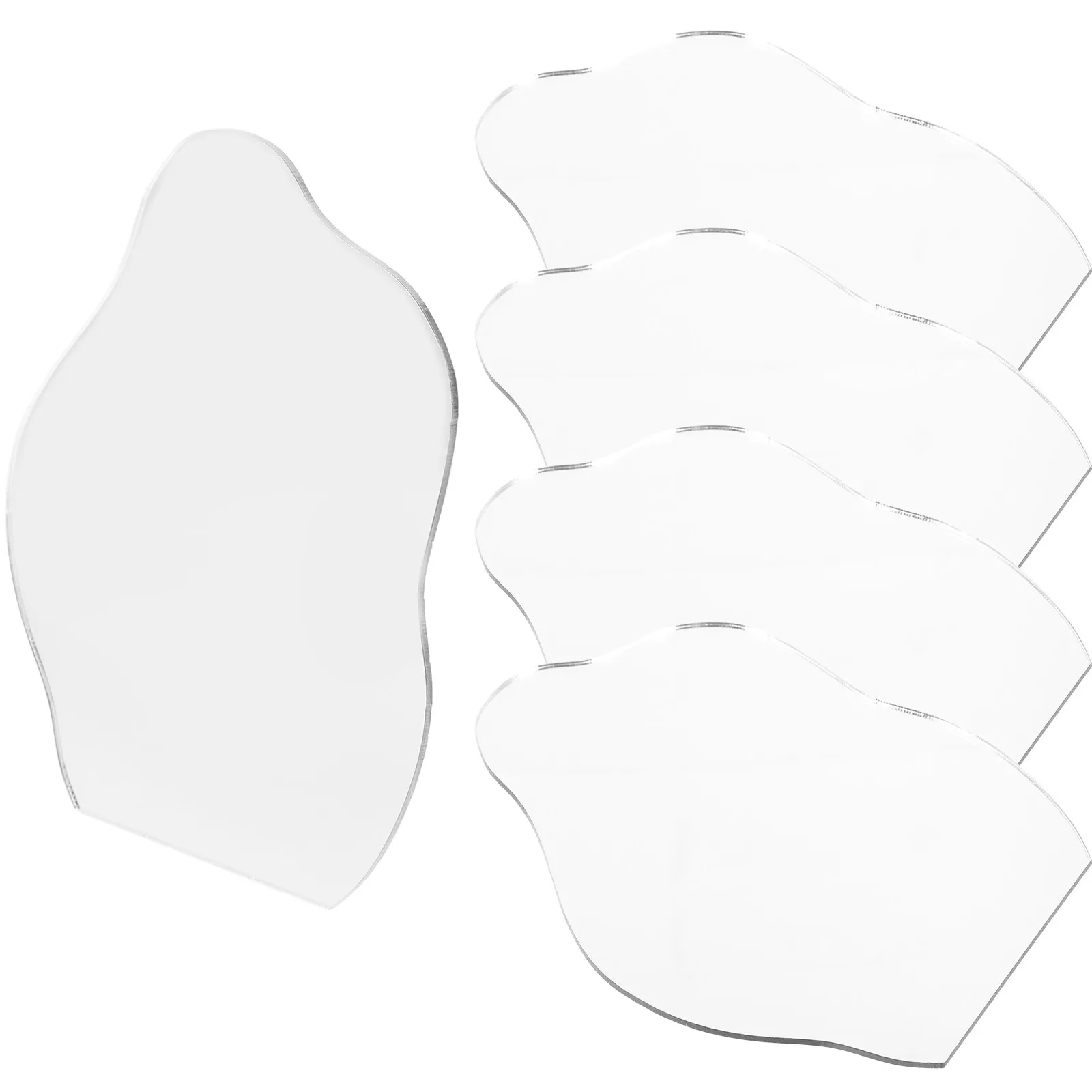 

5Pcs DIY Irregular Mirror Sheet Acrylic Makeup Mirror for Portable Vanity Table Dorm Room Decor Craft Project Stylish Gloss
