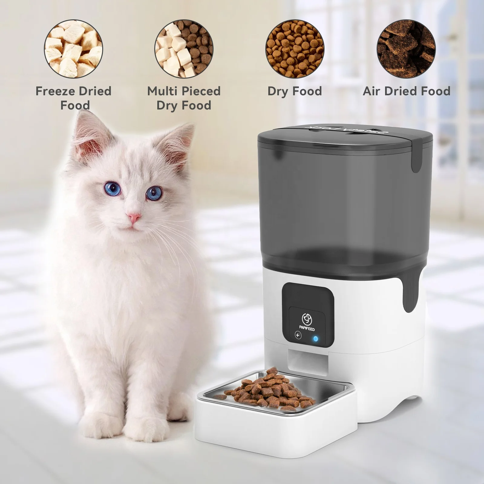 Papifeed the best selling wholesale cats food feeder dog smart automatic pet feeder