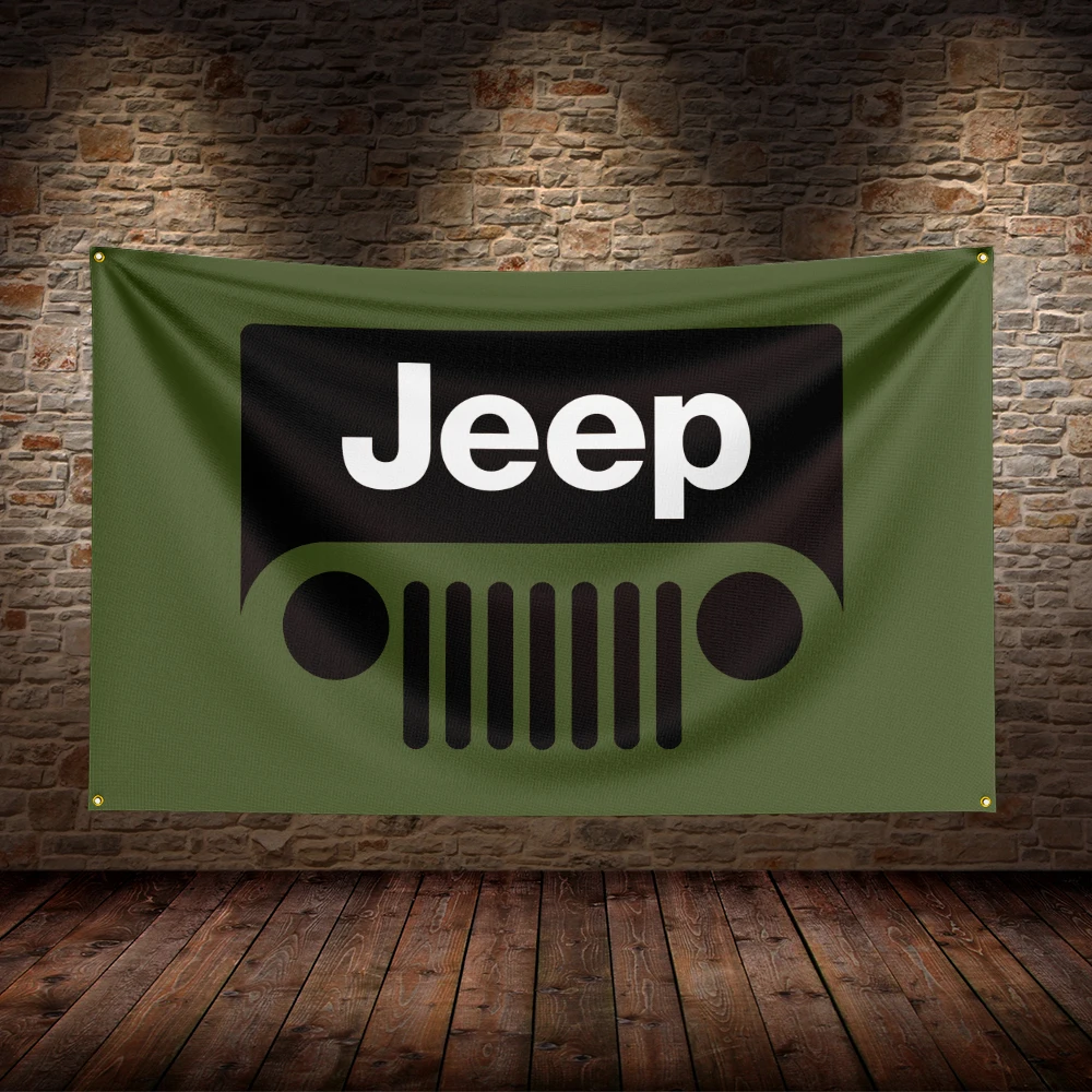 3x5 ft j-jeepps Auto Flagge Polyester bedruckte Auto Flaggen für Raum Garage Dekor