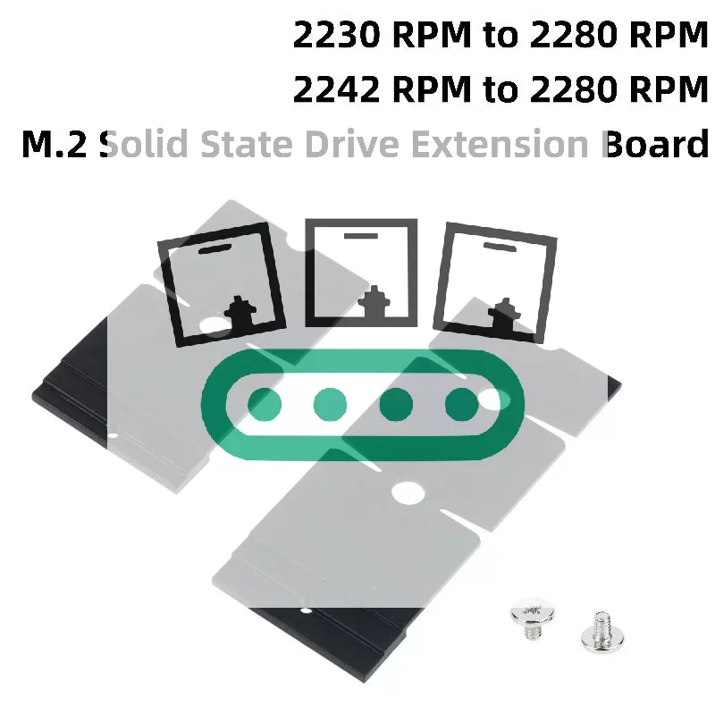 1 Set DIY Accessories M.2 NGFF NVMe SSD 2230/2242 To 2280 Length Extension Adapter Brackets