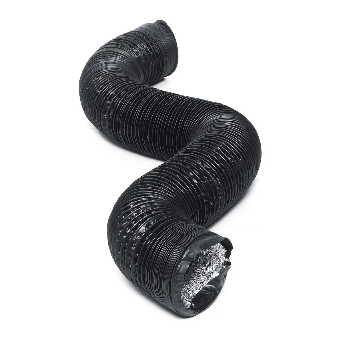 ท่ออลูมิเนียมฟอยล์คู่ยืดหยุ่น150มม. 6ม. สำหรับพัดลมระบายอากาศท่อระบายไล่อากาศ