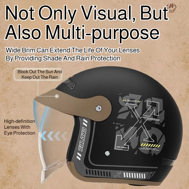 خوذة سيارة كهربائية للفصول الأربعة خوذة دافئة للسلامة العالمية للدراجات النارية نصف خوذة للفصول الأربعة خوذة دراجة نارية #2