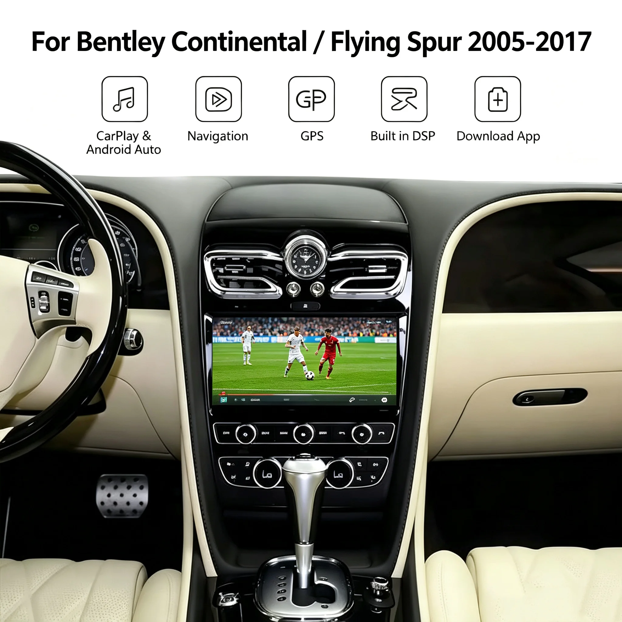 Android Audio For Bentley Continental / Flying Spur 2005-2017 Automotive Multimedia Car Intelligent Systems Wireless CarPlay