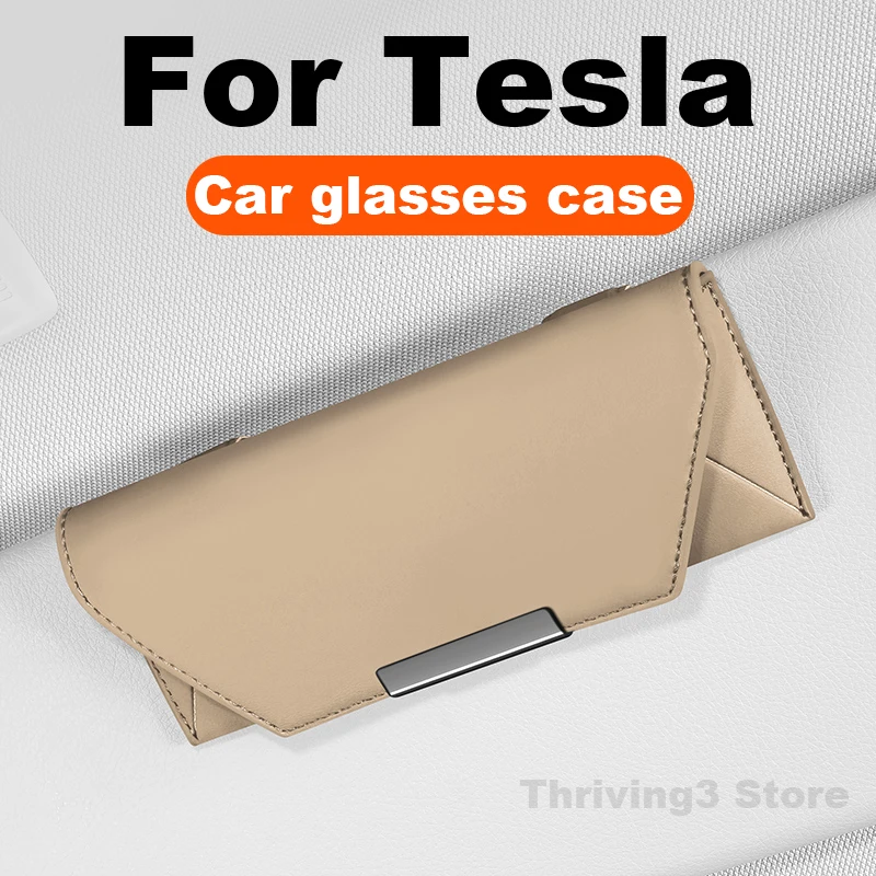 

Car Glasses Case For Tesla Model 3 Model Y S 2020 2021 2022 2023 2024 2025 Auto Sun Glasses Holder Tesla Interior Accessories