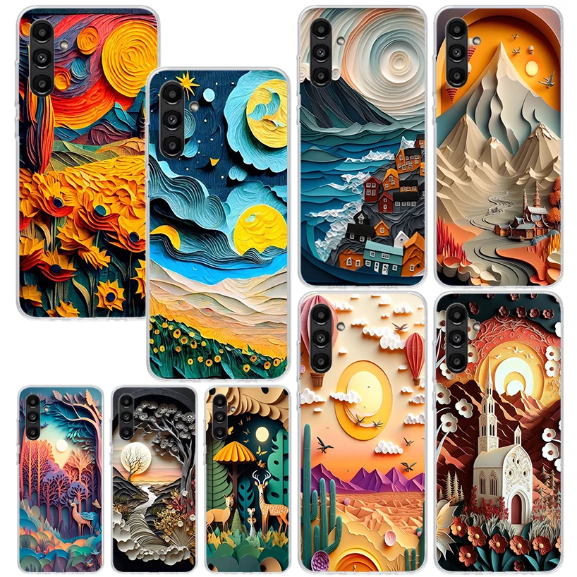 Natural Trees in Mountain Ranges Phone Case For Samsung Galaxy A15 A25 A35 A55 A14 A24 A34 A54 A13 A23 A33 A53 A12 A22 A32 A52 A