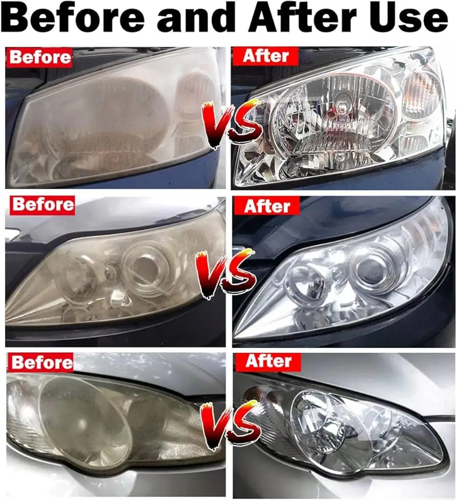 Car Headlight Restoration Polishing Kits Headlamp Scratch Remover Repair Cleaning Paste Remove Oxidation Headlight Polish Liquid - Image 5