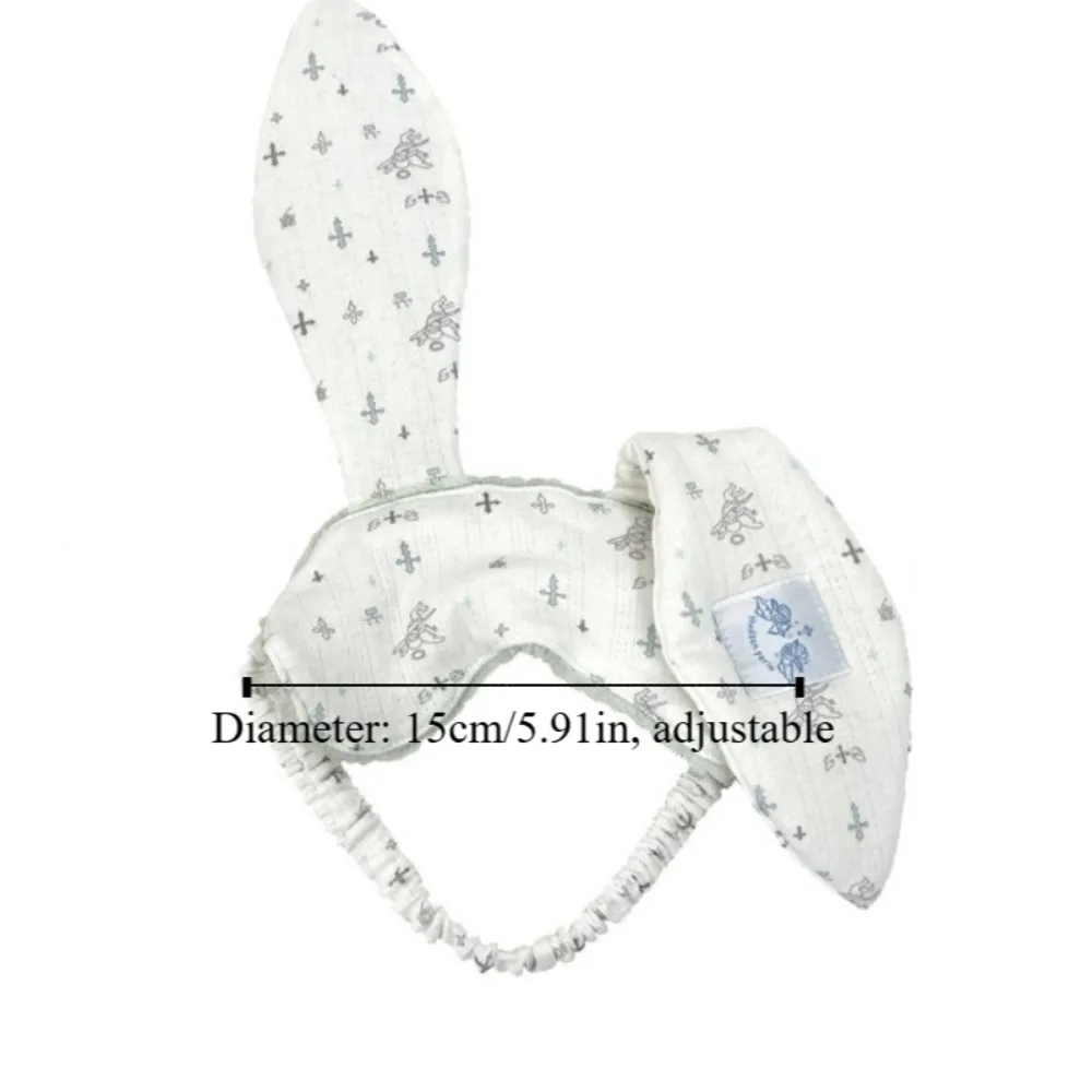 Fashion Stretchy Lop Ear Rabbit Headband Soft Cartoon Bunnies Eye Shade Kawaii Sweet Rabbit Blindfold Hair Styling Accessory