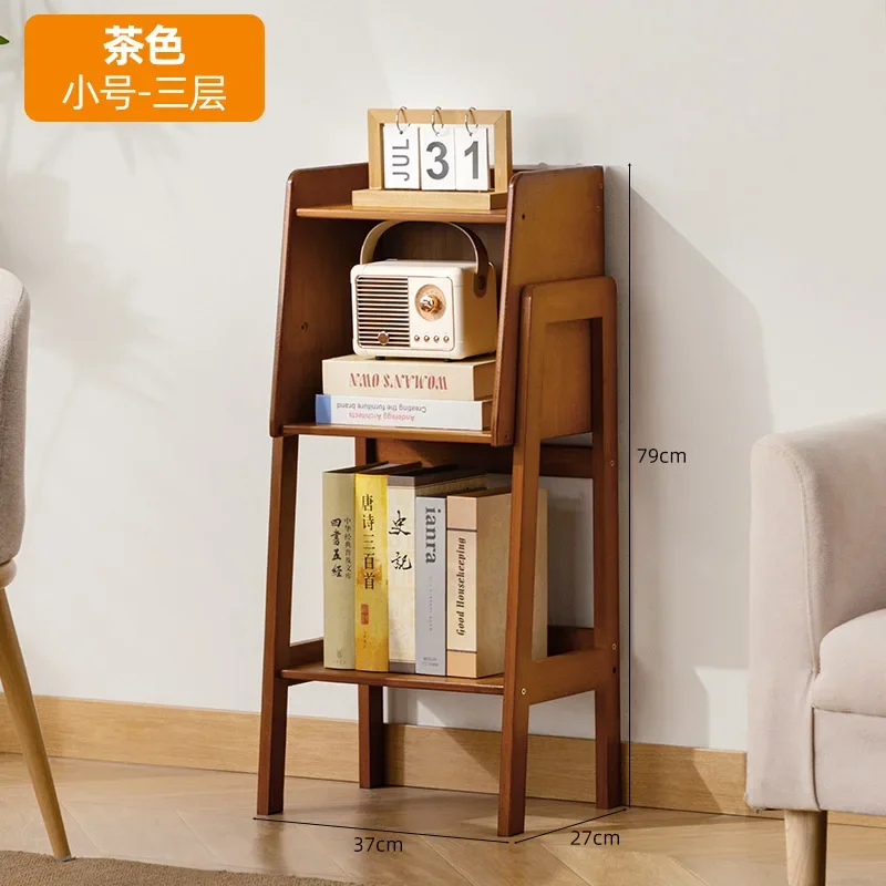 Narrow Freestanding Storage Book Rack Household Display Unit