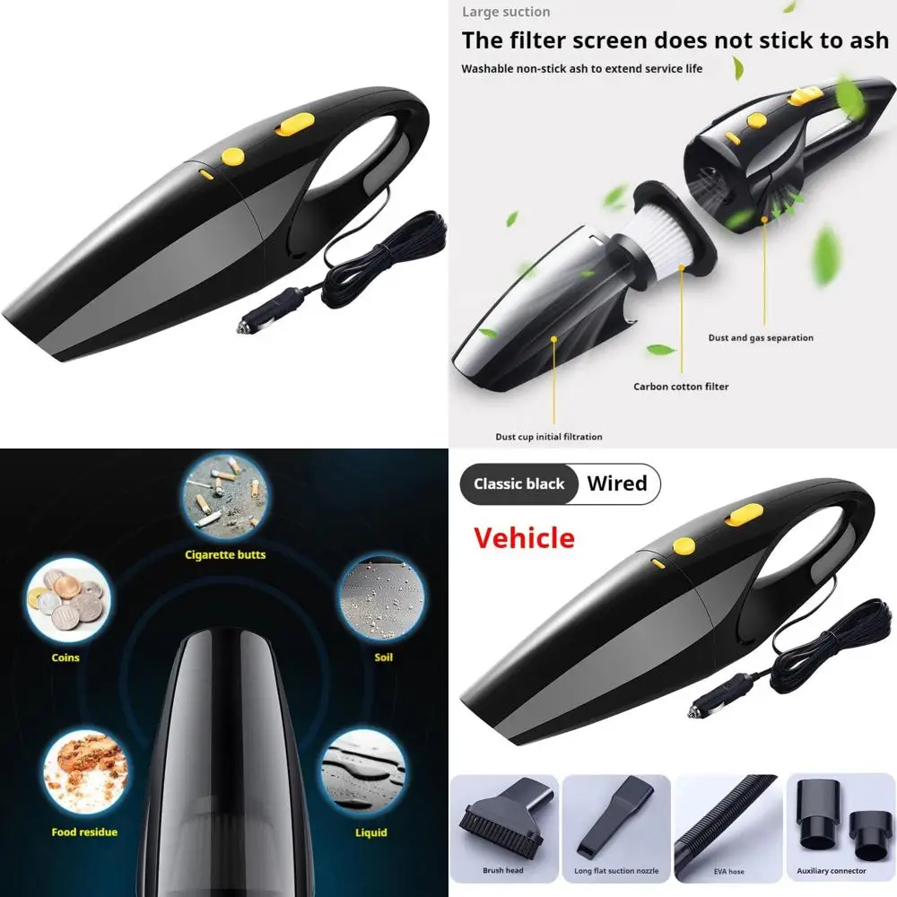 مكنسة كهربائية محمولة للسيارة مع شفط قوي لموديلات 2016-2021، مرشحات طويلة الأمد لسيارة السيدان والكوبيه #1