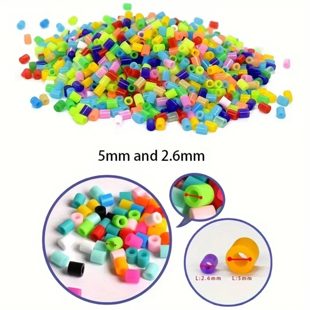 Kit de Miçangas Perler Hama de 2.6mm para Artesanato, Decoração DIY, Criação de Quebra-Cabeças 3D, Miçangas Hama Pequenas Premium em 24 Cores
