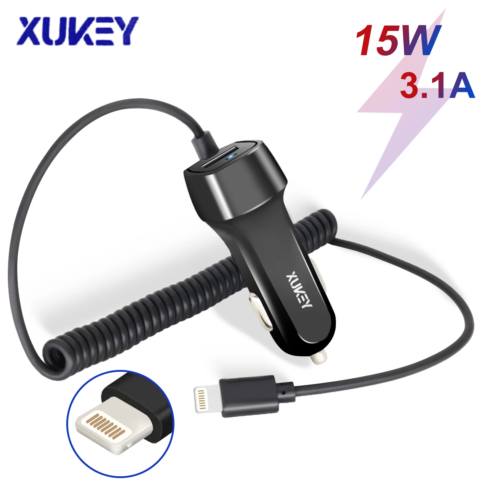 

Car Charger Car USB Quick Charger 3.0 Car Charging Mobile Phone Type C Fast Cable Charger For Samsung Xiaomi Huawei iPhone