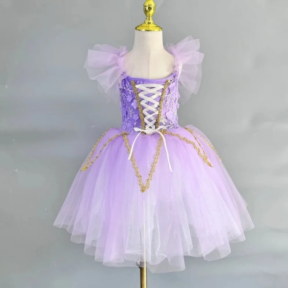 Party Kids Clothes Stage Costumes Performance Princess Fairy Children Clothing Leotards for Girls Dress Ballet Tutu Dance Wear