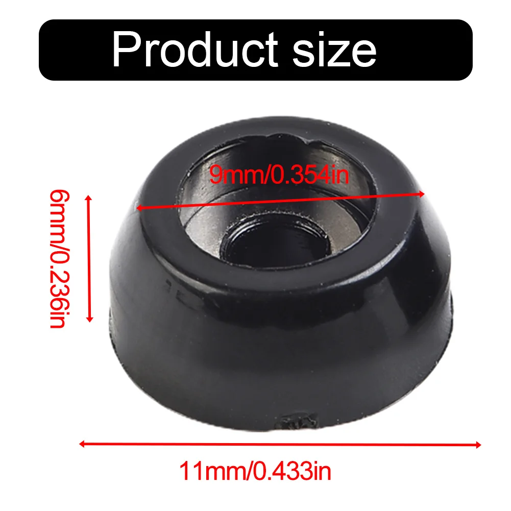 رائجة البيع أقدام مفيدة منصات الساق أجزاء المطاط الدائمة ثابتة عدم الانزلاق 20 قطعة اكسسوارات المضادة للخدش غطاء تغليف أسود #5