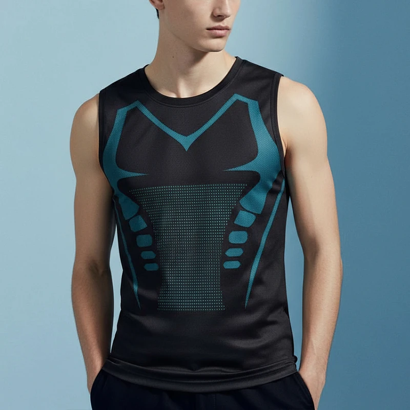 Men Shapewear Shaping Vest Sleeveless Shirt Tight Compression Shirts Tank Top Body Shaper Breathable Vest