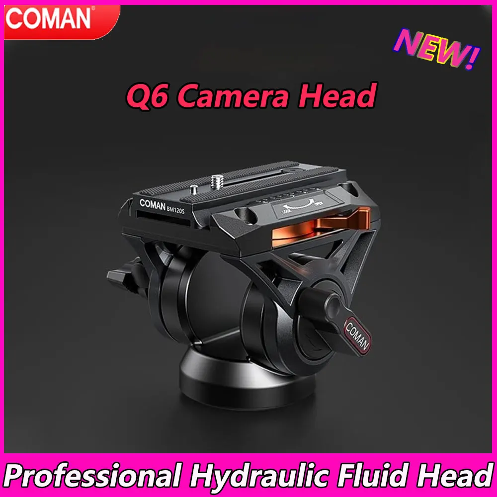 

COMAN Q6 Professional Metal Hydraulic Fluid Head for Videography Short Video DSLR Camera DSLR Portable Travel Shooting