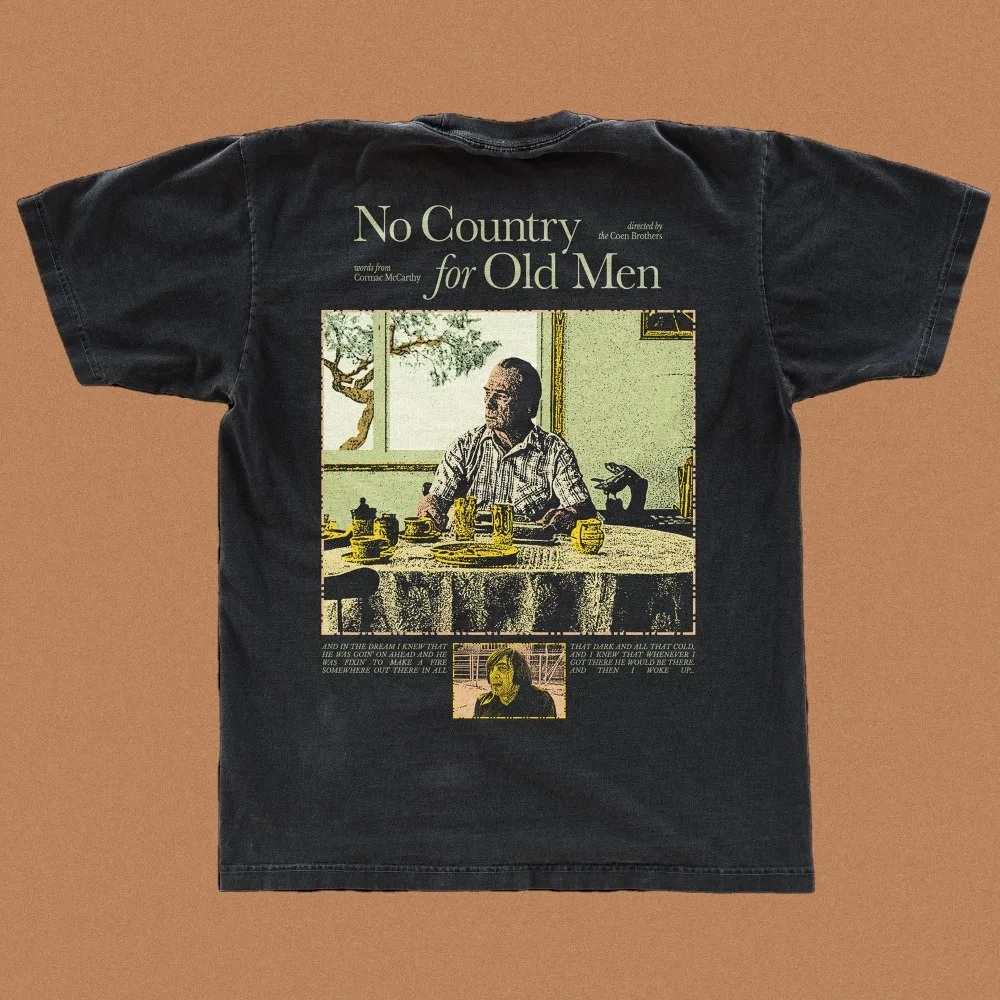 'No Country for Old Men' T-shirt Movie Theme Men's T-shirt Spring/Summer New Style Unisex Casual Fashion T-shirt