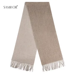 2024 Classic Solid Colors Scarves Cashmere Soft Lamb Wool Scarf Long Tassel Neck Warmer Winter Scarf Female Winter Fashion Scarf