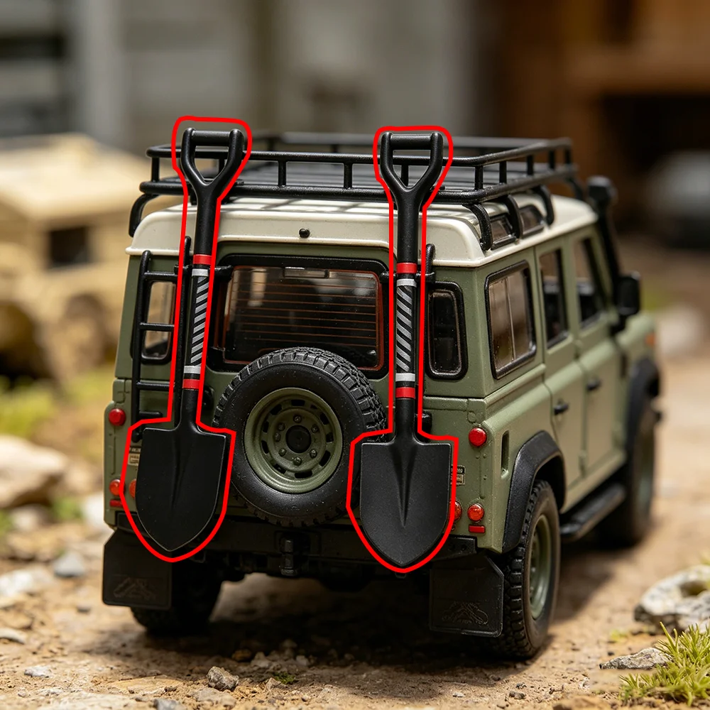 Simulated Metal Shovel Decoration For 1/10 1/18 1/24 Rc Tracked Vehicle Axial Scx10 90046 D90 Yikong Rgt Traxxas Trx4 Trx4m D12
