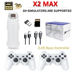 Vara retro do jogo de vídeo para GBA, X2 MAX, controlador sem fio, console 4K HD, 64G, 128G, 30000 + jogos, TV M8