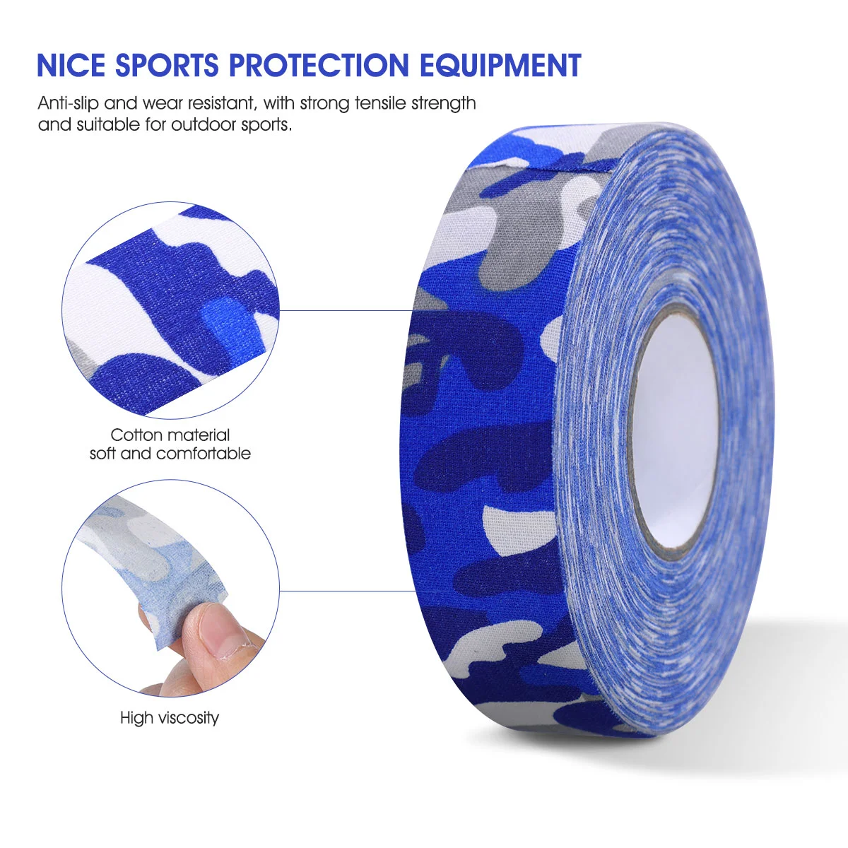 Cotton Hockey Stick Tape PVC Wrapper Spots for Decorating Color Printed Sticky Duct Non-slip