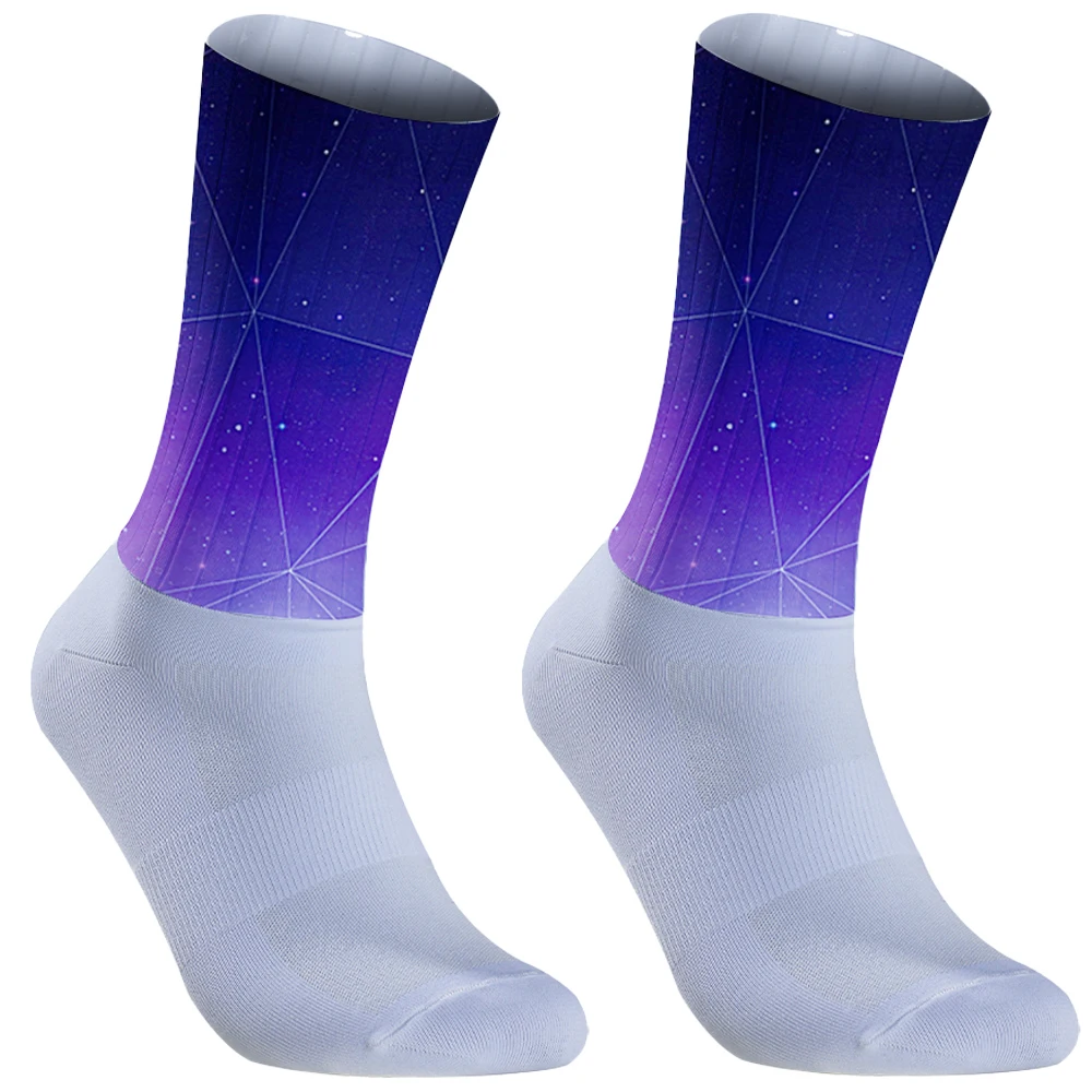 Chaussettes de sport respirantes et amortissantes pour hommes et enfants, longues chaussettes athlétiques, course à pied professionnelle, cyclisme, basket-ball, randonnée, noir, tendance