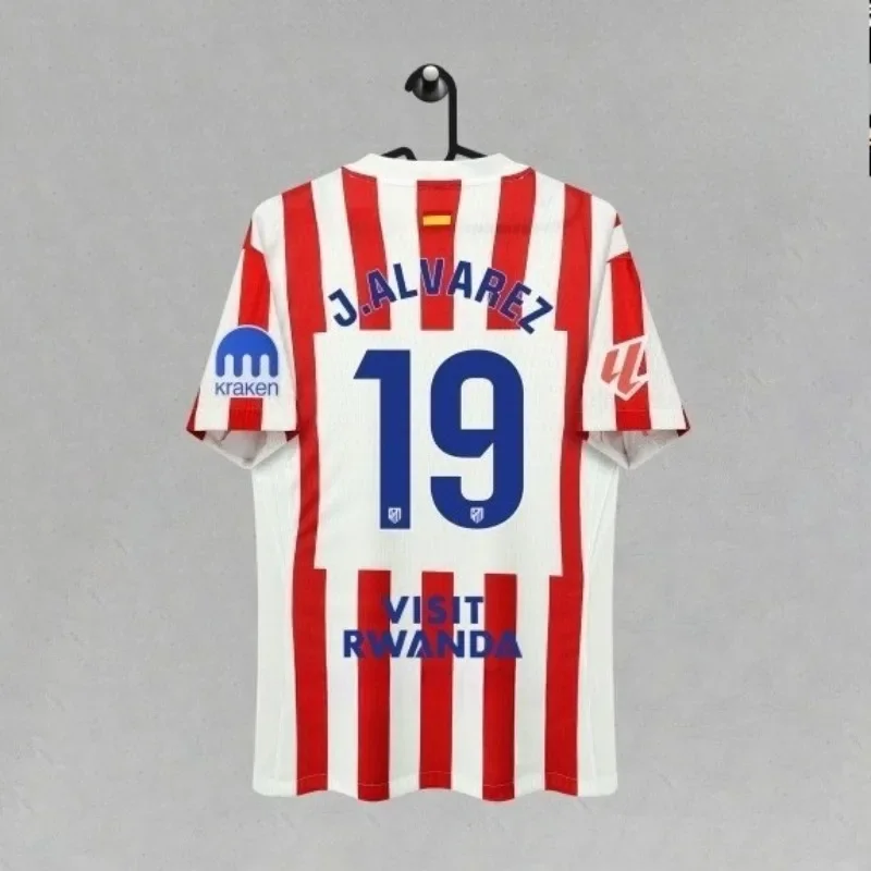 

25_26 Atletico Madrid home No.19 jersey casual sports T-shirt men and women pro-children training sports short sleeves