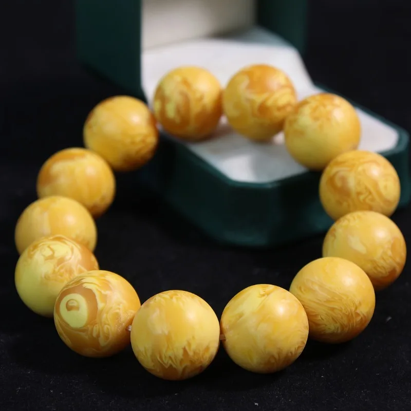 

Unisex Retro Resin Amber Bead Bracelet, Fashion Classic