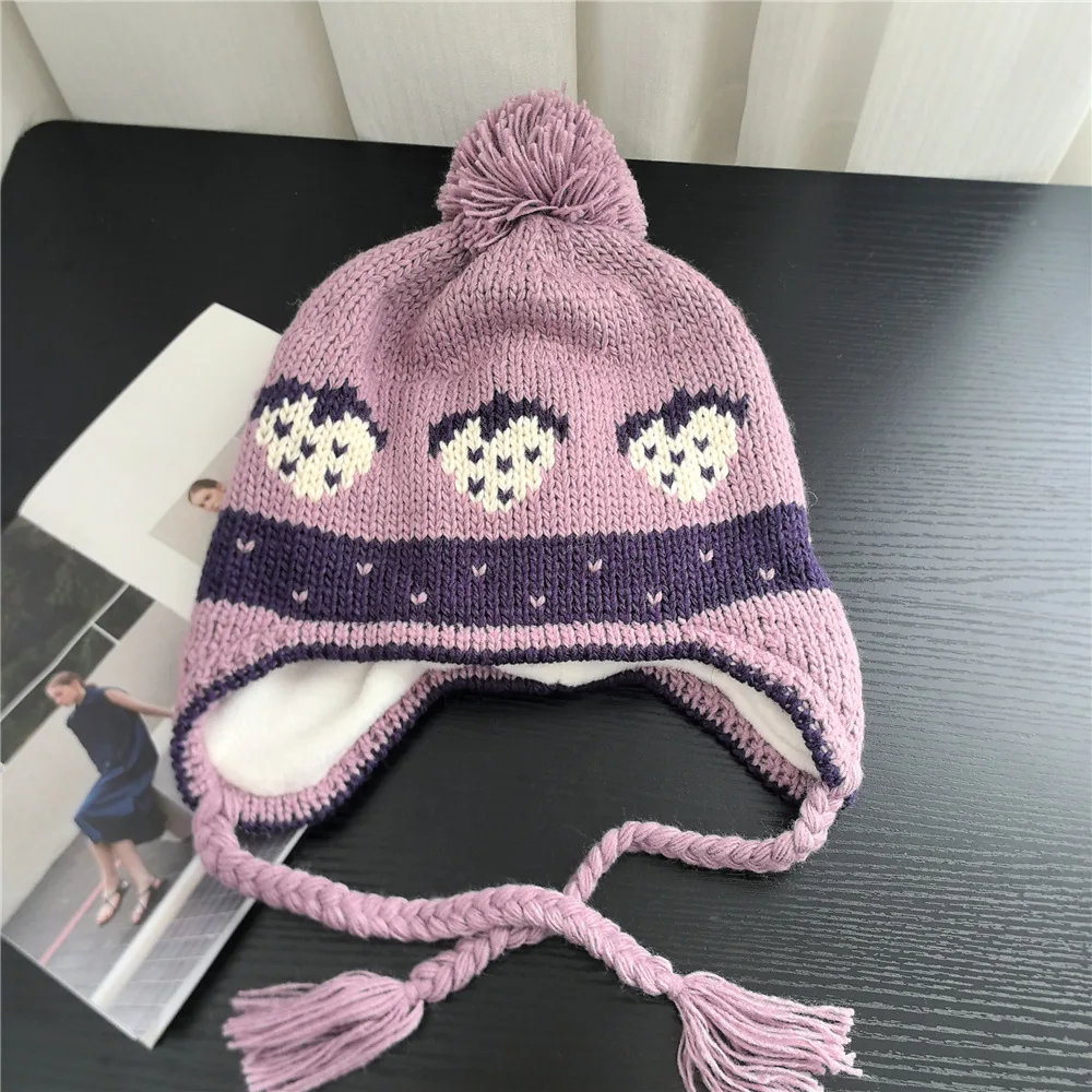 قبعة إيرفلاب النساء الشتاء قبعة متماسكة Pompom الصوف بطانة إكسسوار دافئ للفتيات الطقس البارد الخريف التزلج في الهواء الطلق عطلة #1